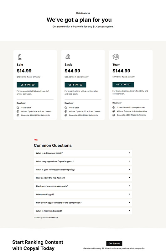 Pricing